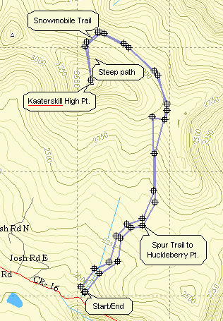 Catskill 35 peak map